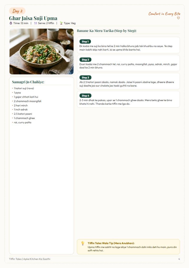 Day 2 Vegetable Poha Preview